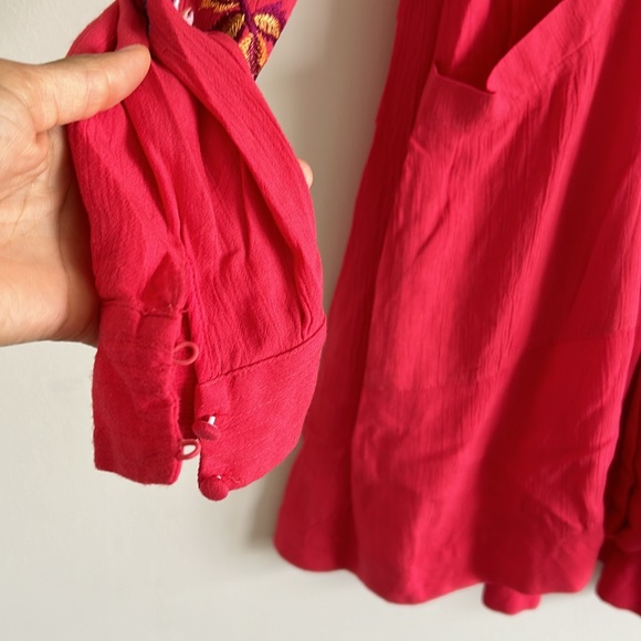 Free People Gauzy Mia Mini Dress Embroidered Flowers XS - Picture 7 of 14